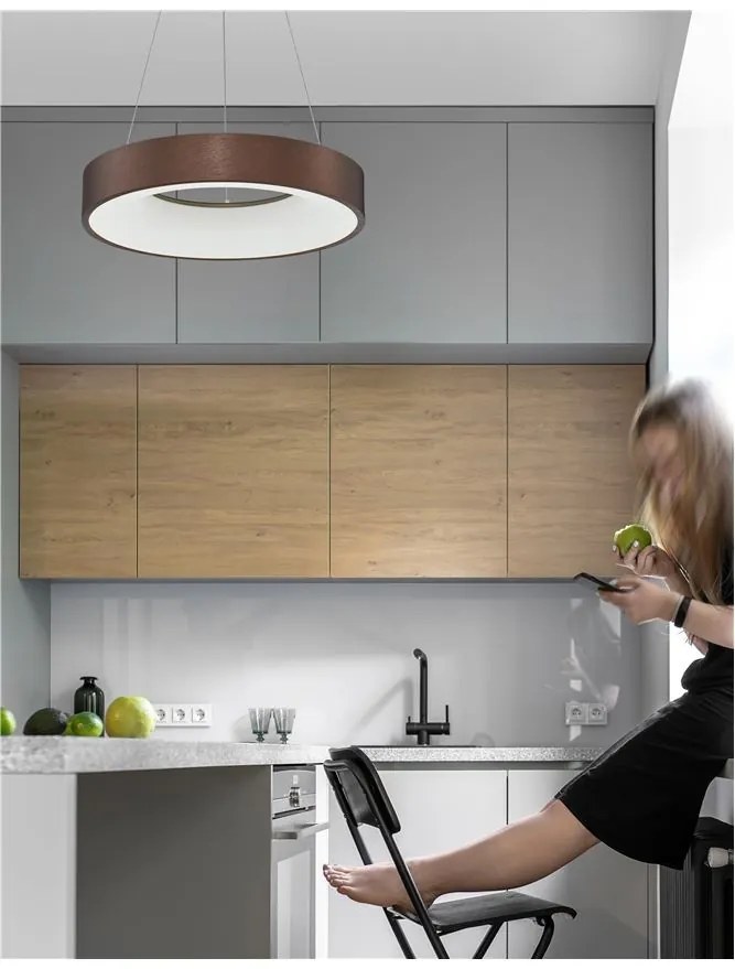 Lustra LED design modern circular RANDO THIN cafenie 3000K NVL-9453433
