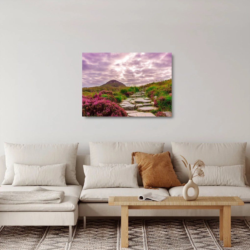 Tablou pe sticlă cu peisaj (70x50 cm)