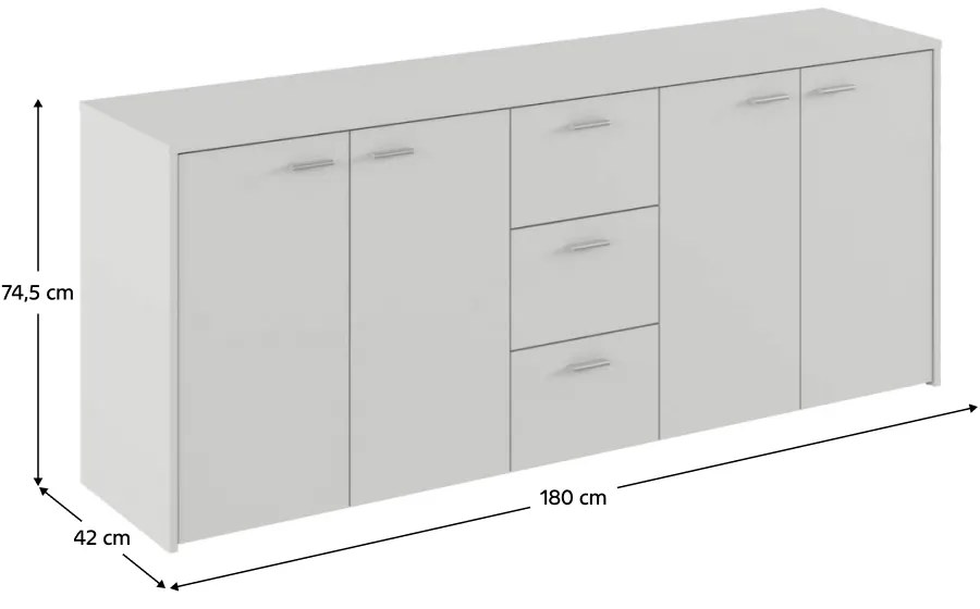 Dulap HUGOS 180, alb