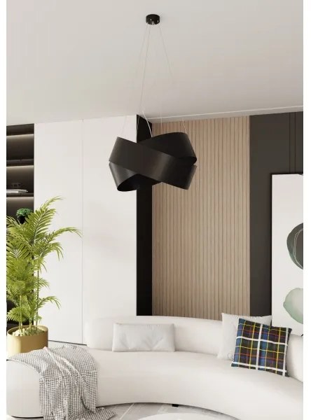 Lustră pe cablu VIENO 2xE27/15W/230V negru