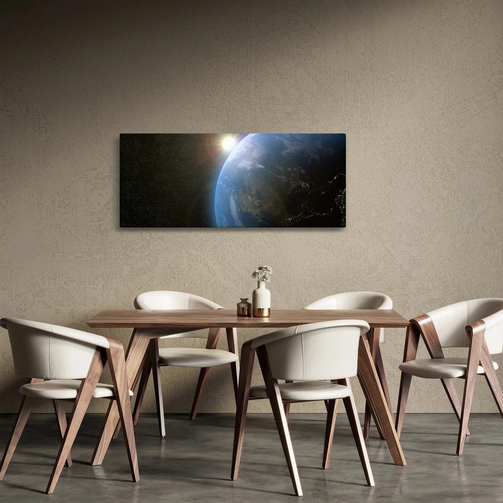 Tablou - Pământul privit din spațiu (120x50 cm)