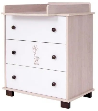 Comoda bebelusi cu rama de infasat detasabila, Drewex Giraffe Santana