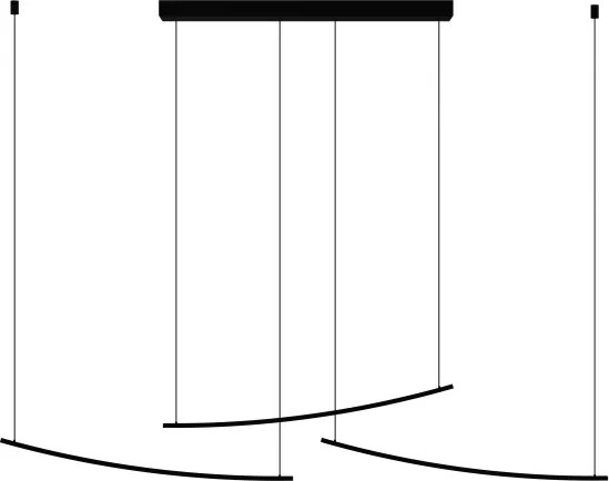 Eglo 902166 - VILLEGGI Lampă suspendată LED dimmabilă pe cablu LED/22W/230V 2700/4000/6500K neagră