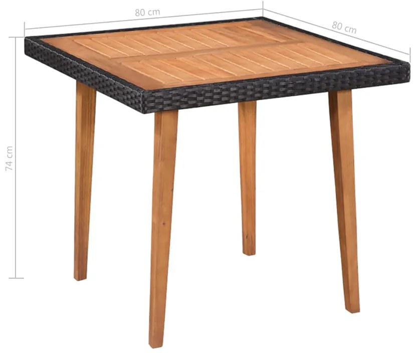 Set mobilier de gradina din ratan maro, TRIVALIS