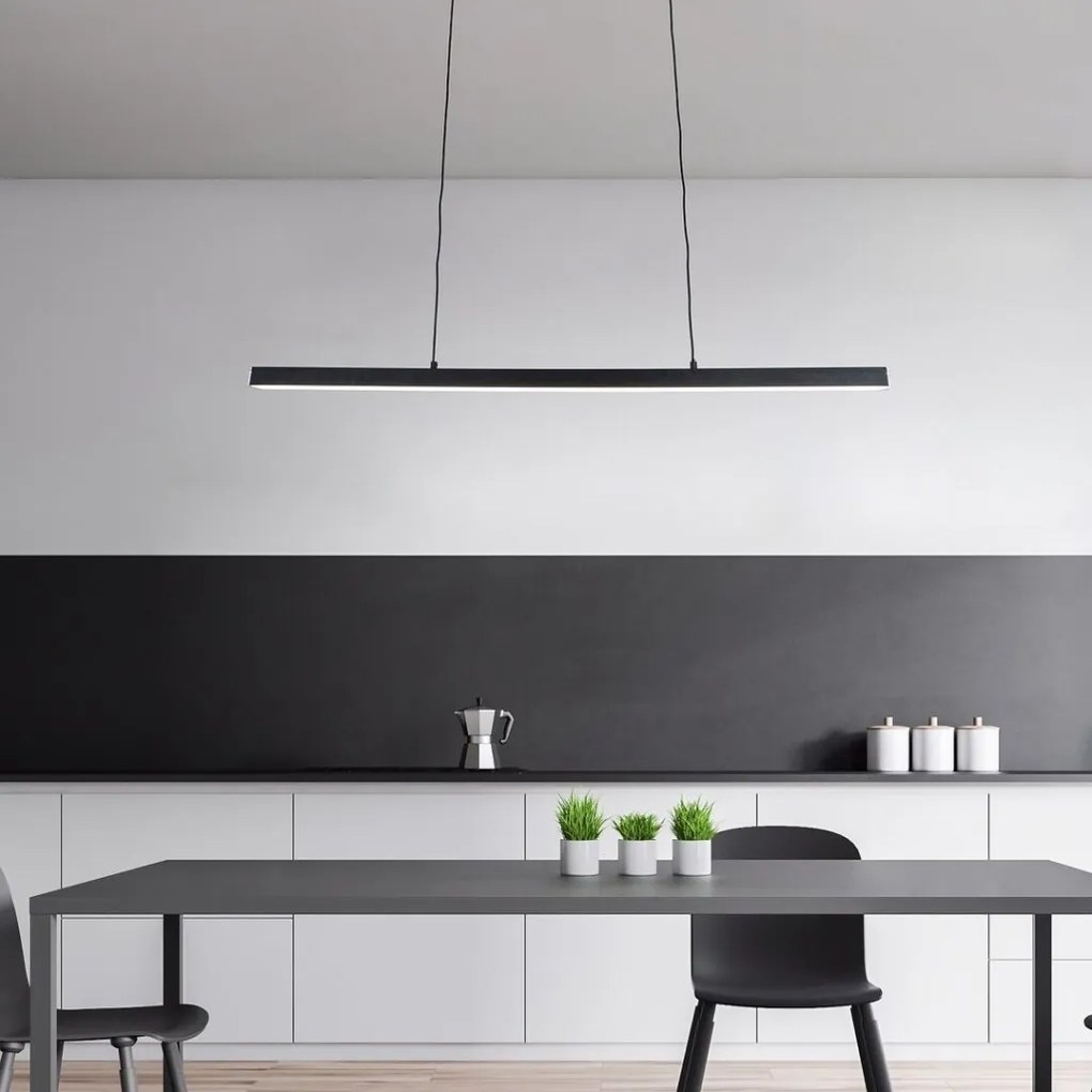 Lustra Suspendata Liniara, LED, Negru, Tariq