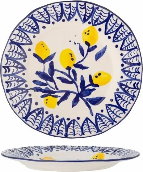 Farfurie din ceramică pictată manual, design mediteranean, 27x3 cm, „Maxima"