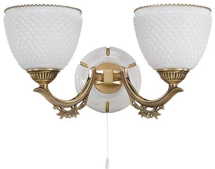 Aplica clasica cu 2 brate din alama design italian 8656