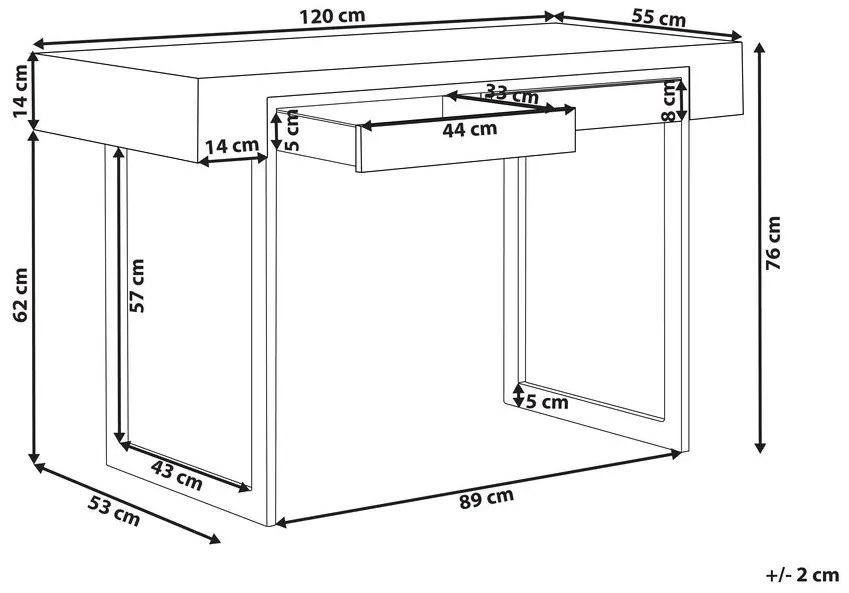 Masă PC Venedictos (lemn deschis) . 1076421