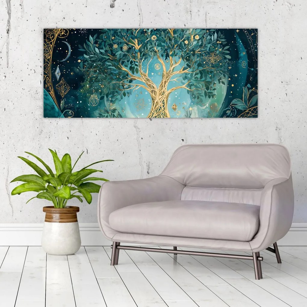 Tablou – Arborele vieții în univers (120x50 cm)