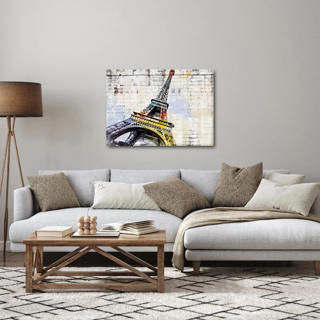 Tablou - Arta digitală a Turnului Eiffel (70x50 cm)