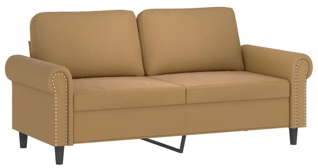 359536 vidaXL Canapea cu 2 locuri, maro, 140 cm, catifea