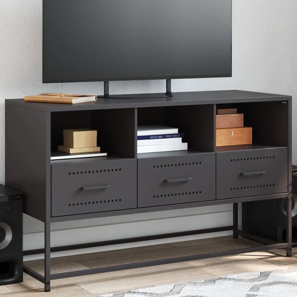 vidaXL Dulap TV, negru, 68,5x39x60,5 cm, oțel