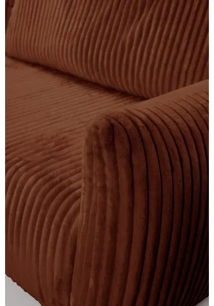 Colțar extensibil universal FRIDA în formă de L, cu spațiu de depozitare, maro