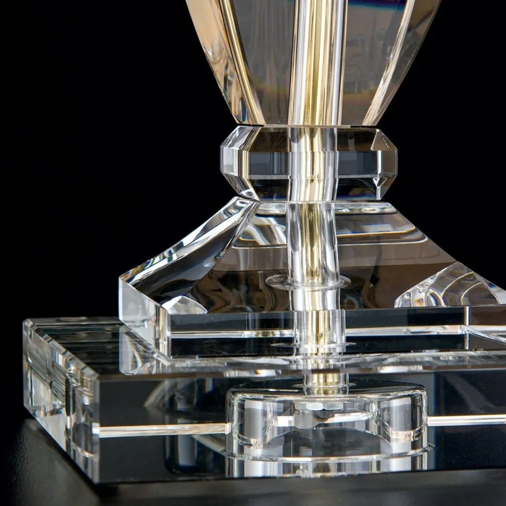 Veioza design decorativ cu cristal K9 POKAL crem/auriu