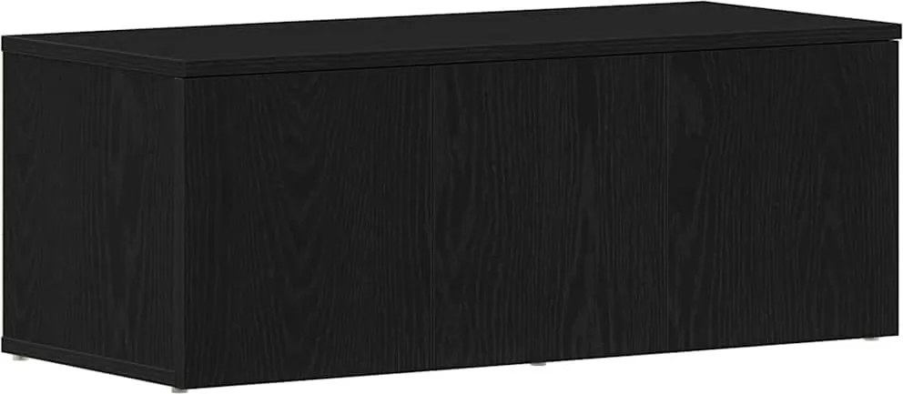 vidaXL Cabinet TV cu sertar Stejar Negru 80x34x30 cm Lemn compozit