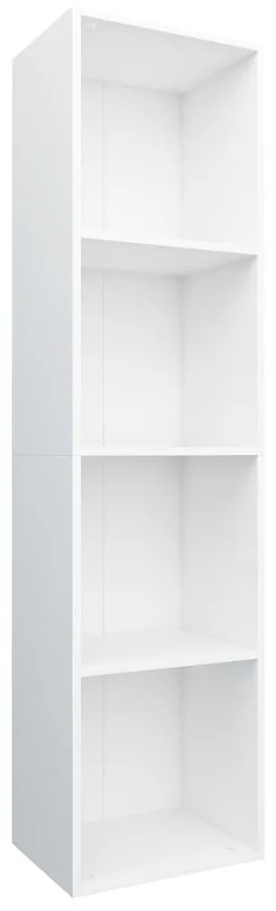 800144 vidaXL Bibliotecă/Dulap TV, alb, 36x30x143 cm, lemn prelucrat