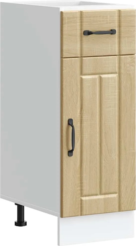 vidaXL Dulap de bază de bucătărie „Lucca” din lemn de stejar Sonoma