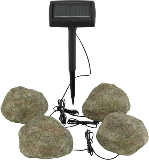 Ghirlanda solara pietre EGLO 48651 cu LED 4x0.06W Gri Imitatie Roca
