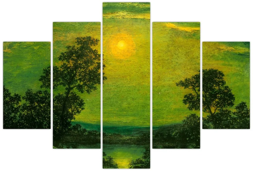 Tablou - Imitator of Ralph Albert Blakelock, Moonlight, reproducere (150x105 cm)