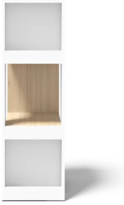 Bibliotecă albă/cu aspect de lemn de stejar 40x114 cm Ella - TemaHome