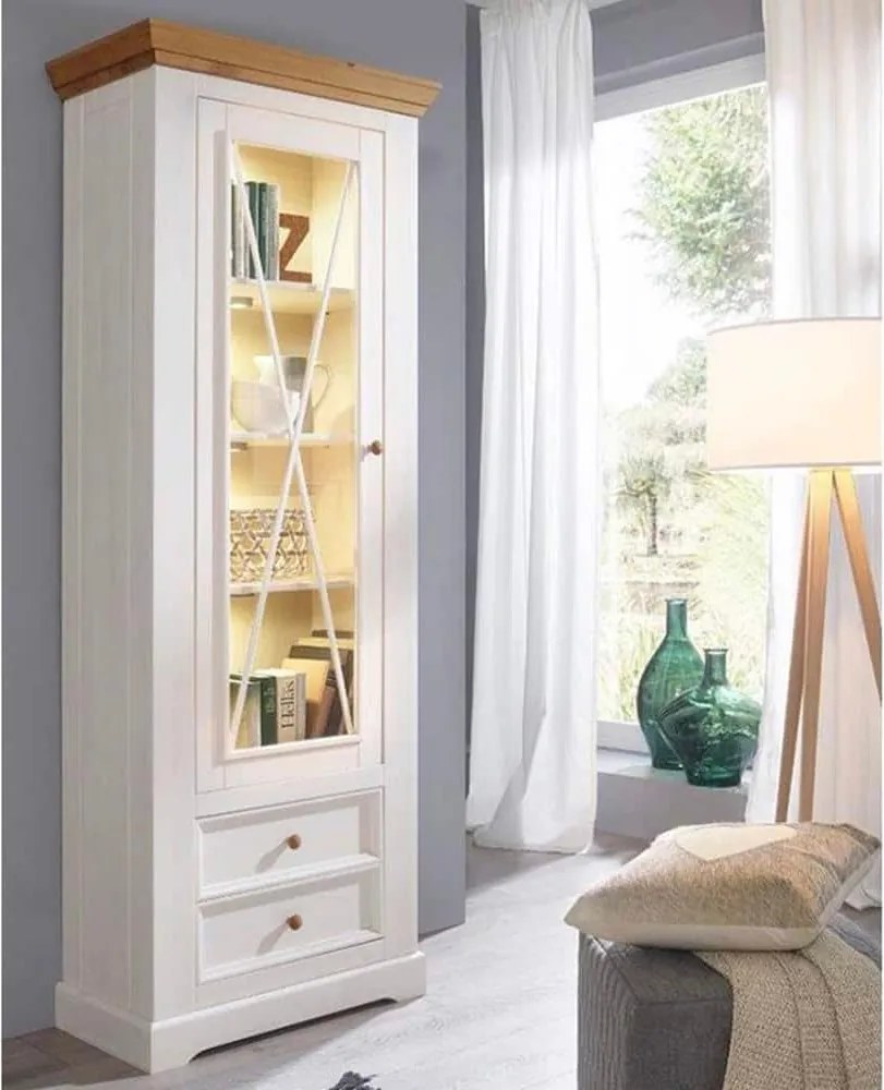Set lemn masiv alb-natur Living Iris Model A