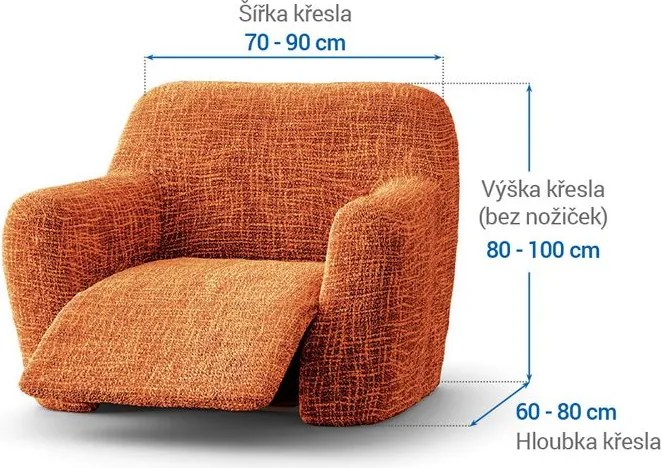Gaico Huse cu două elastice GRAFITI NOU cărămizie fotoliu de relaxare (l. 70 - 90 cm)