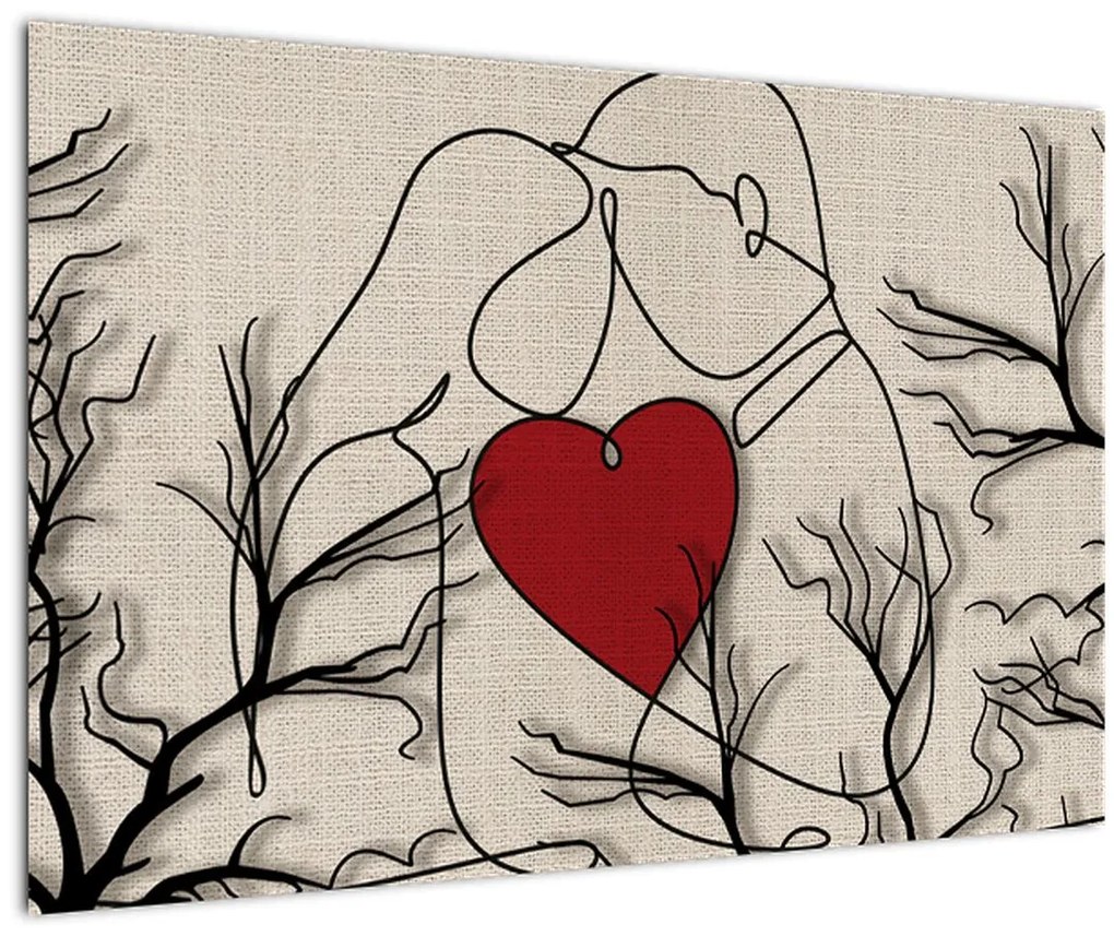 Tablou - Pereche îndrăgostită (90x60 cm)