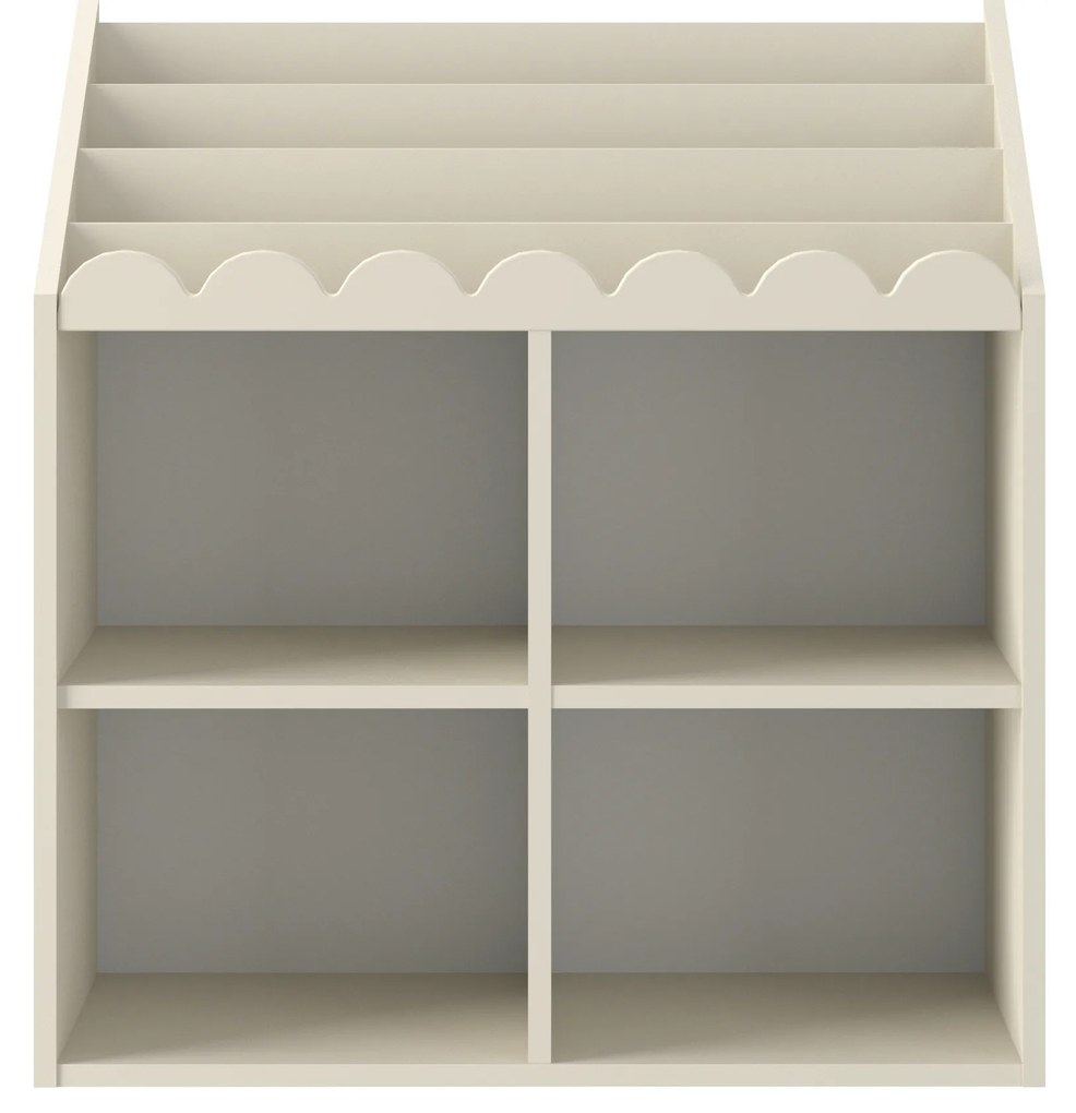 Biblioteca pentru copii BOOK NOOK LATTE 71x76 cm, crem