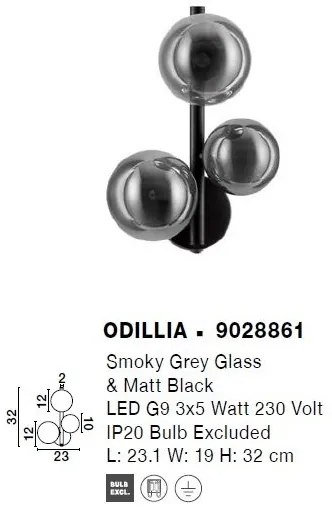 Aplica de perete design modern ODILLIA 3L