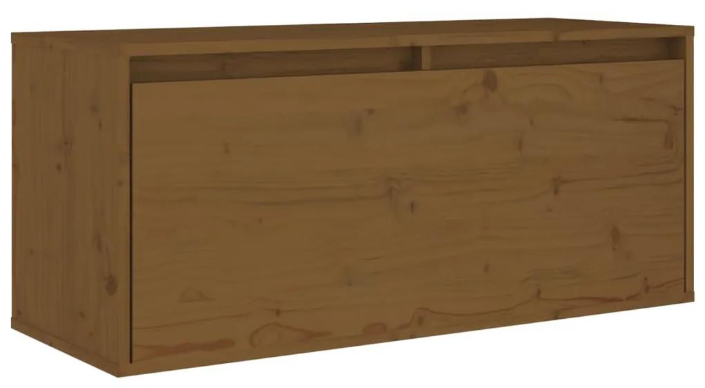 813461 vidaXL Dulap de perete, maro miere, 80x30x35 cm, lemn masiv de pin