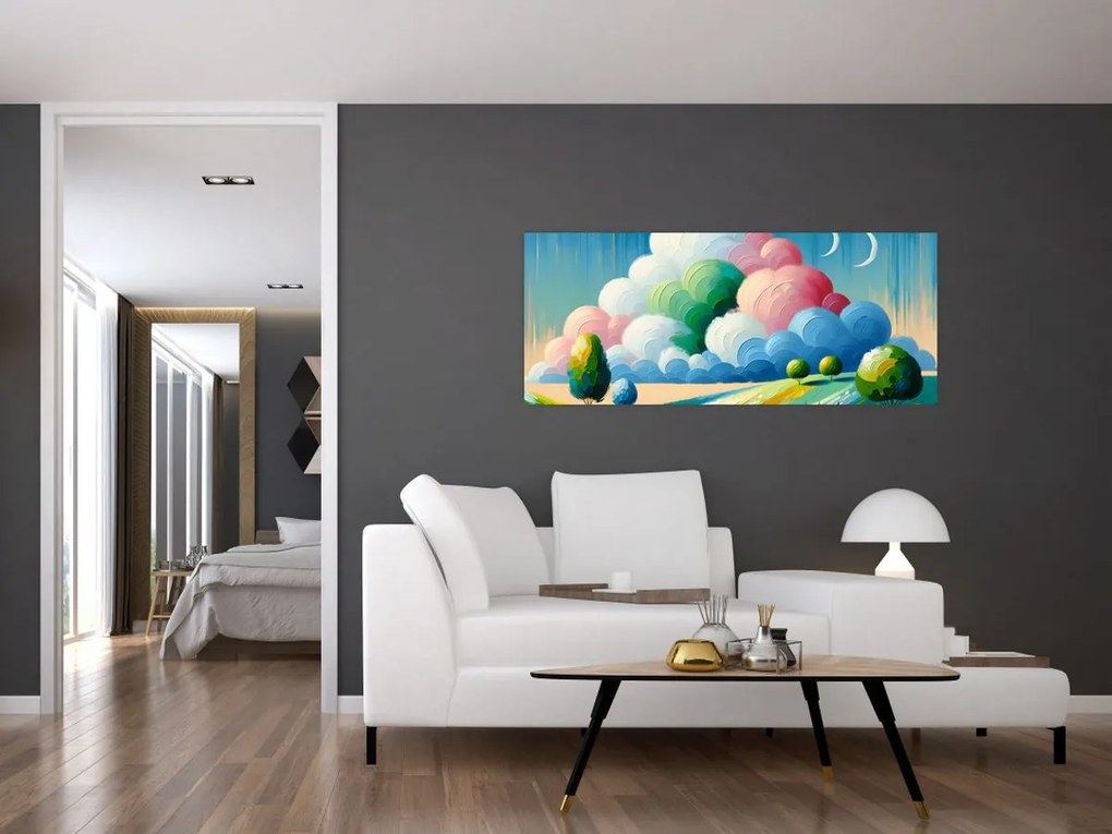 Tablou - Peisaj cu nor (120x50 cm)