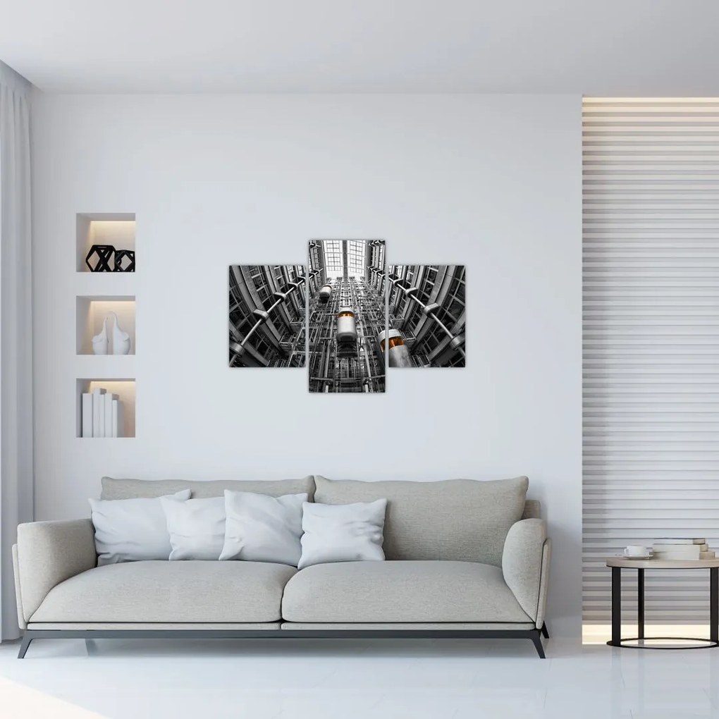 Tablou cu lift în clădire (90x60 cm)