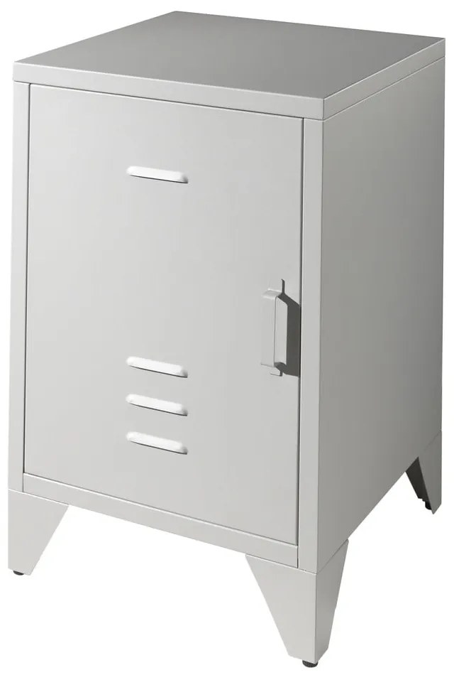 Noptieră gri din metal Bronxx - Vipack