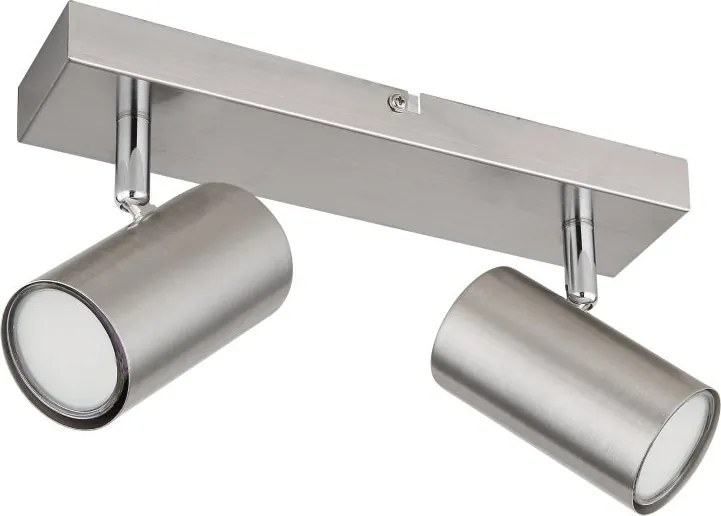 Aplica de perete / tavan cu 2 spoturi directionabile design modern ROBBY nickel mat