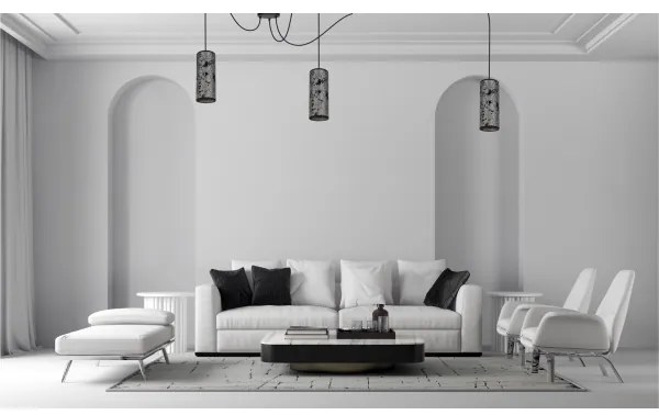 Lustră pe cablu AVALO 3xE27/60W/230V gri/negru