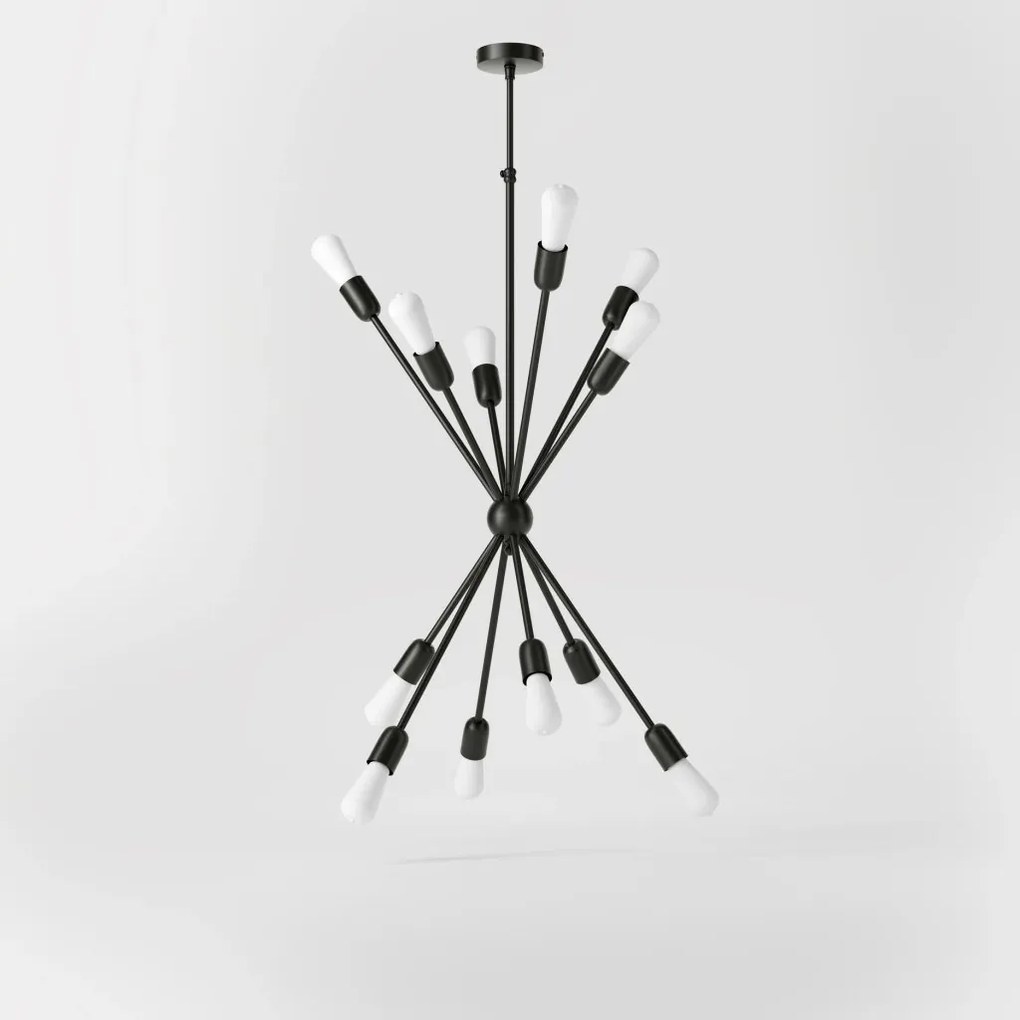 Lustra din alama cu 12 surse de lumina Sputnik