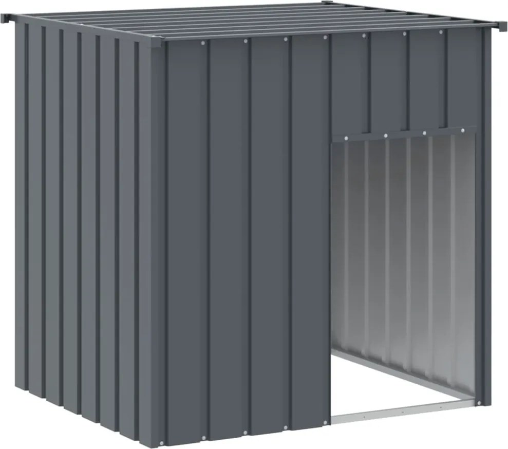 vidaXL Cușcă pentru câini cu acoperiș antracit 110x103x109 cm oțel galvanizat