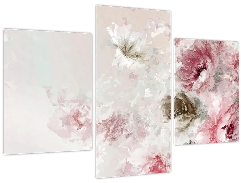 Tablou - Pictura flori roz (90x60 cm)