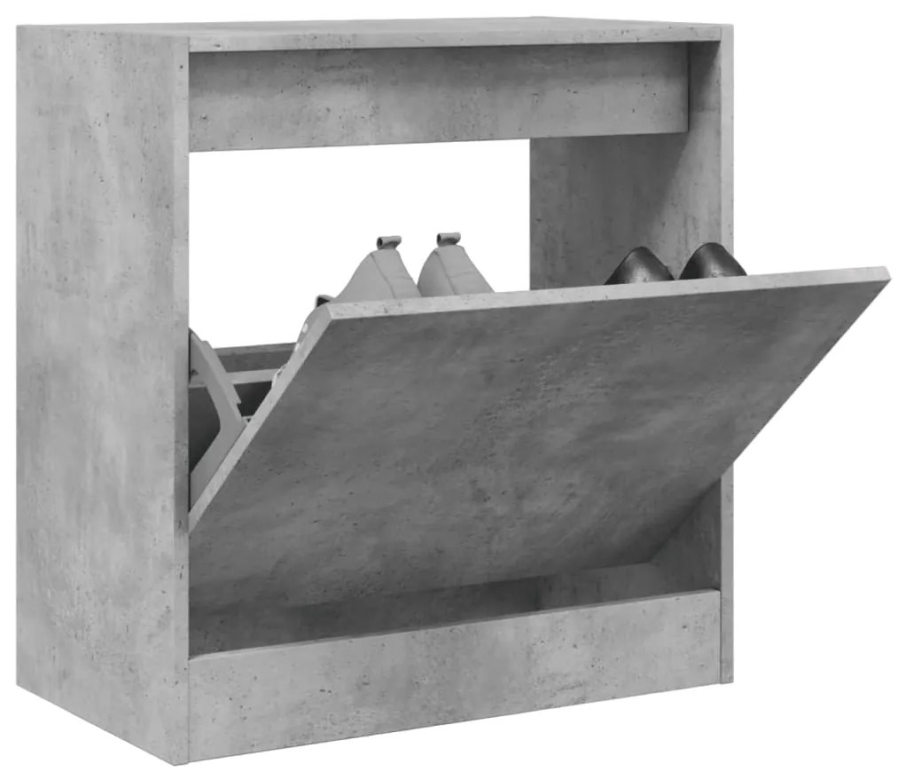 vidaXL Pantofar, gri beton, 60x34x63,5 cm, lemn compozit