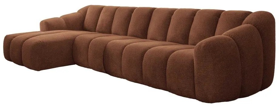 Colțar teracotă (cu colț pe partea stângă/cu șezlong) Shell – Miuform