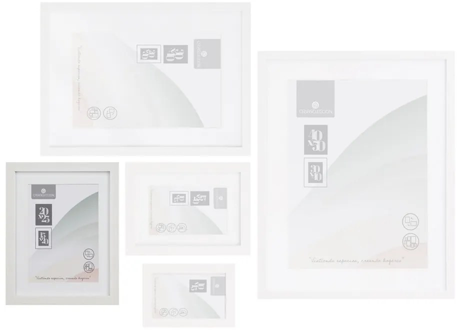 Ramă foto albă cu picior de susținere, de agățat 22,5x28 cm Sencillo – Casa Selección