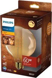 Bec LED dimabil Philips Vintage G125 E27/7,3W/230V 2200K
