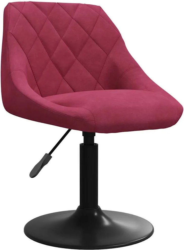 vidaXL Scaun de bar, roșu vin, catifea