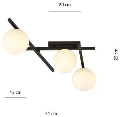 Plafonieră SMART 3xE14/10W/230V negru/alb