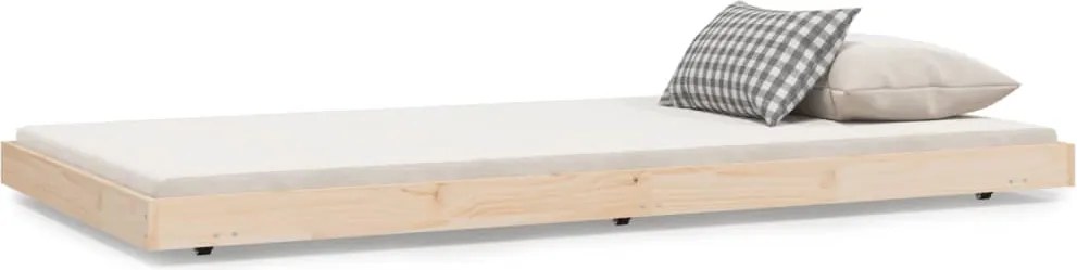 vidaXL Cadru de pat fără saltea, 90x200 cm, lemn masiv pin