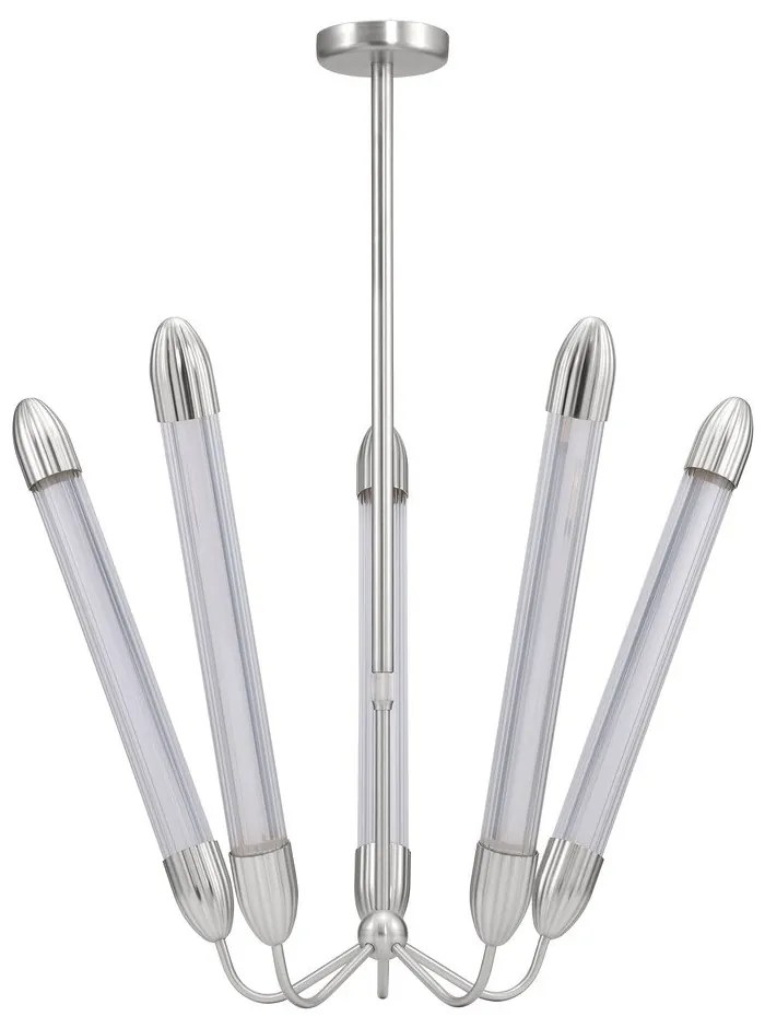 Lustră argintie din oțel cu abajur din sticlă ø 86 cm Lemon Squeeze – UMAGE