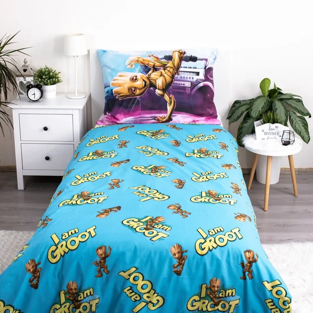 Lenjerie de pat pentru copii din bumbac pentru pat de o persoană 140x200 cm Groot – Jerry Fabrics