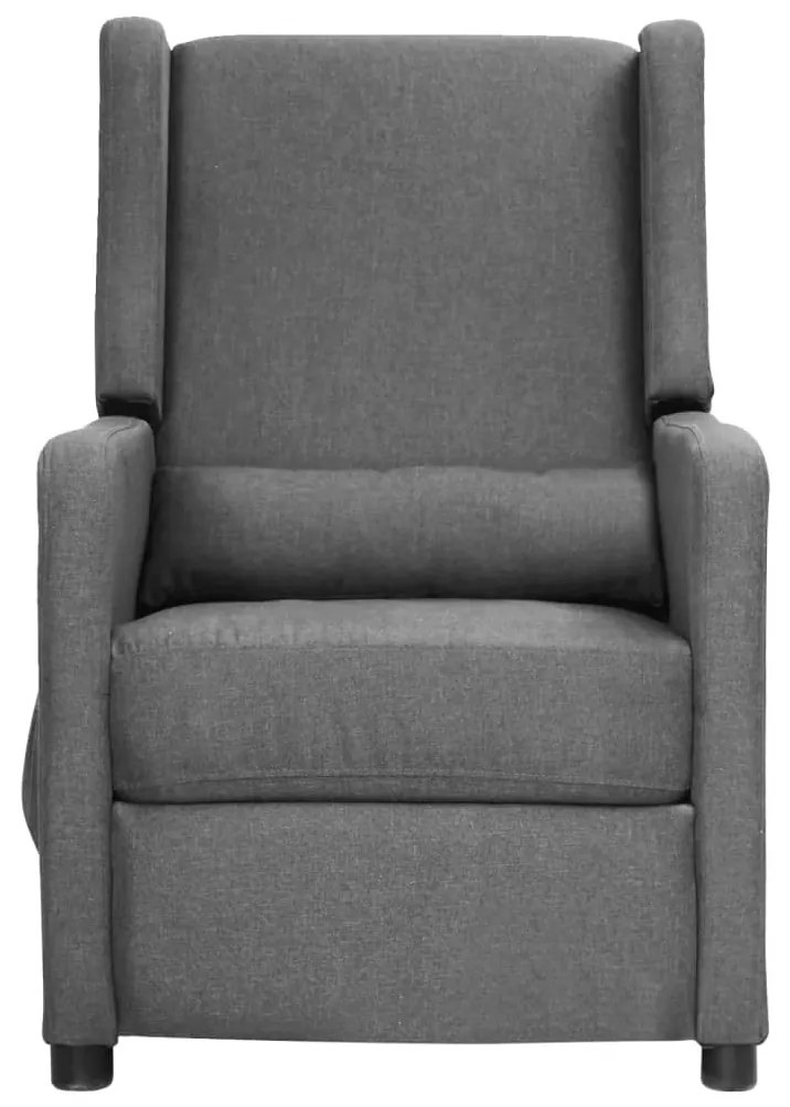 339000 vidaXL Fotoliu rabatabil, gri deschis, material textil