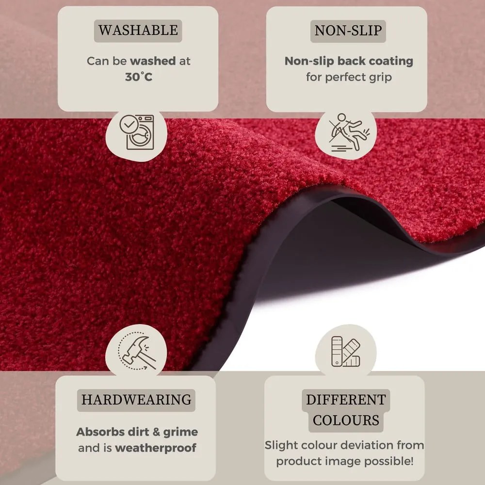 Covor Hanse Home Wash &amp; Clean, 39 x 58 cm, roșu