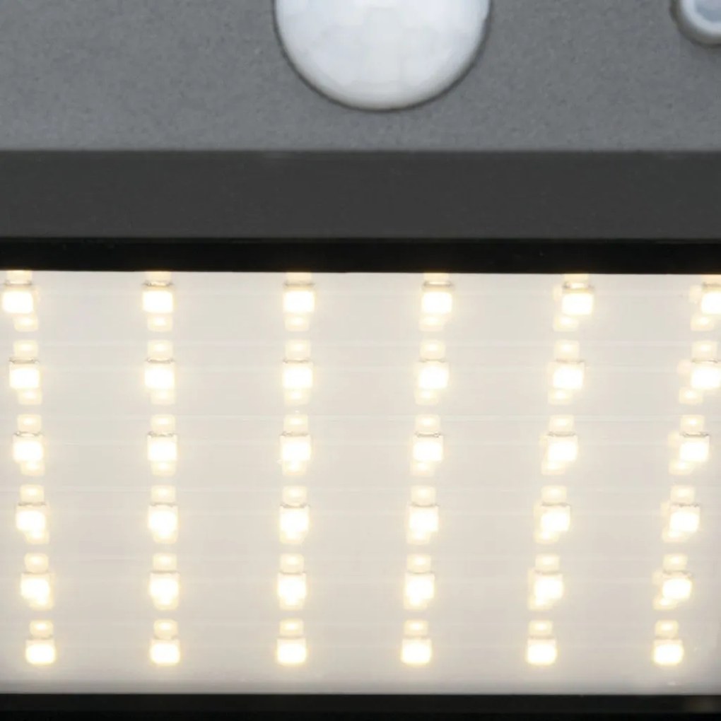 Stalp LED solar iluminat exterior cu senzor de miscare IP65 VOLTA